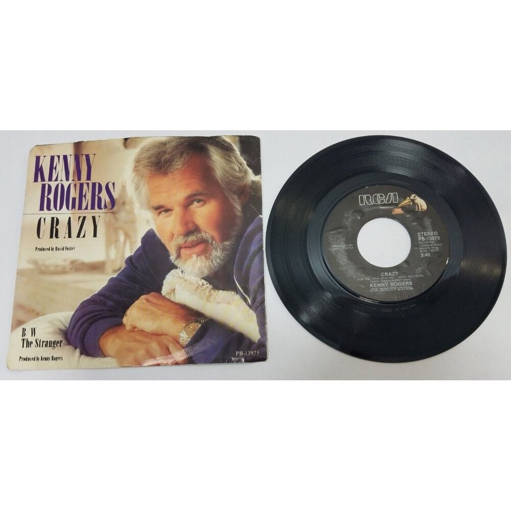 Kenny Rogers Crazy / Stranger Record 45 RPM Single PB-13975 RCA 1984 Vinyl